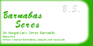 barnabas seres business card
