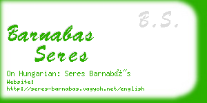 barnabas seres business card